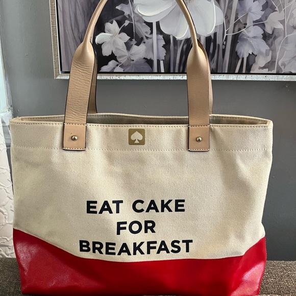 Kate Spade Red and Tan Classic Tote - Picture 1 of 8